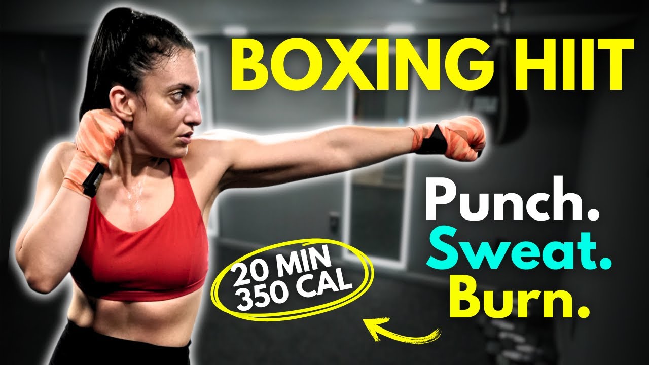 20 Min Boxing Tabata HIIT.  Explosive Full Body Burn (No Equipment!)
