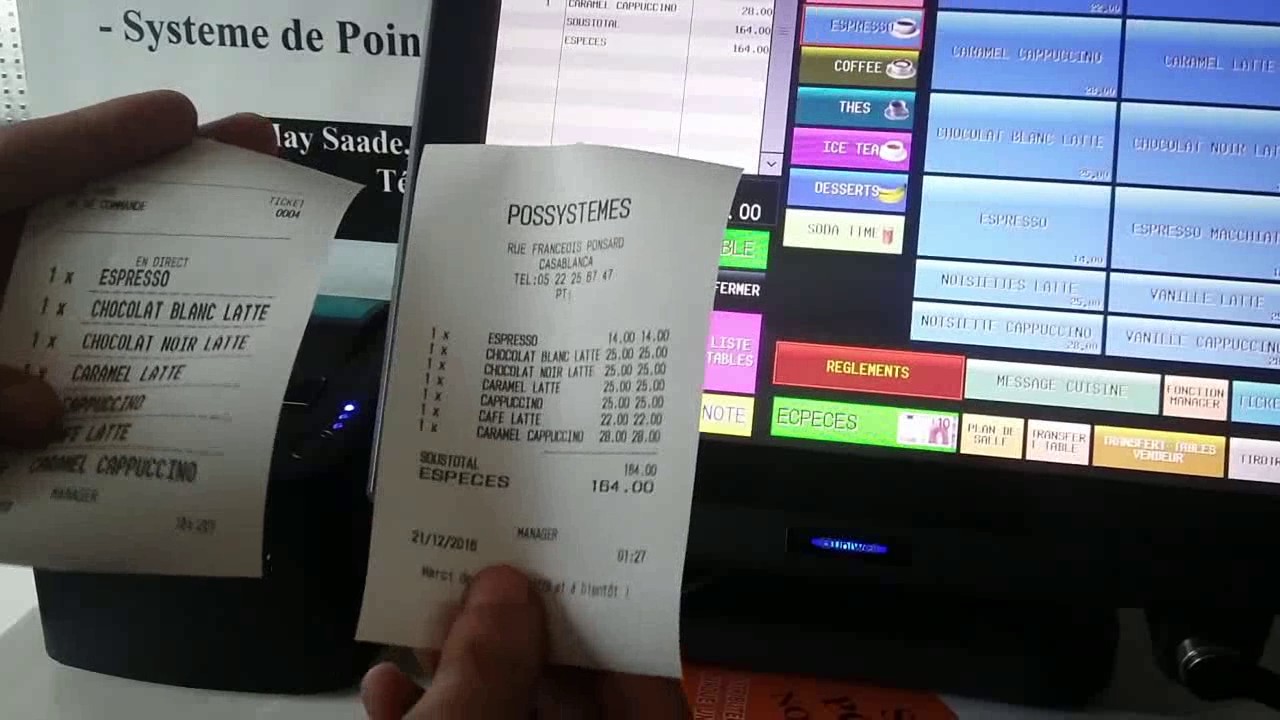 POS Systémes : Présentation 2 | Caisse enregistreuse tactile uniwell au maroc