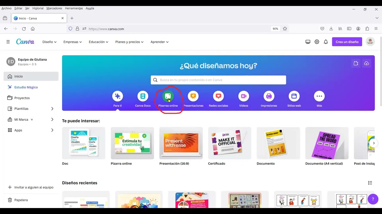 WEBINAR PIZARRAS ONLINE EN CANVA