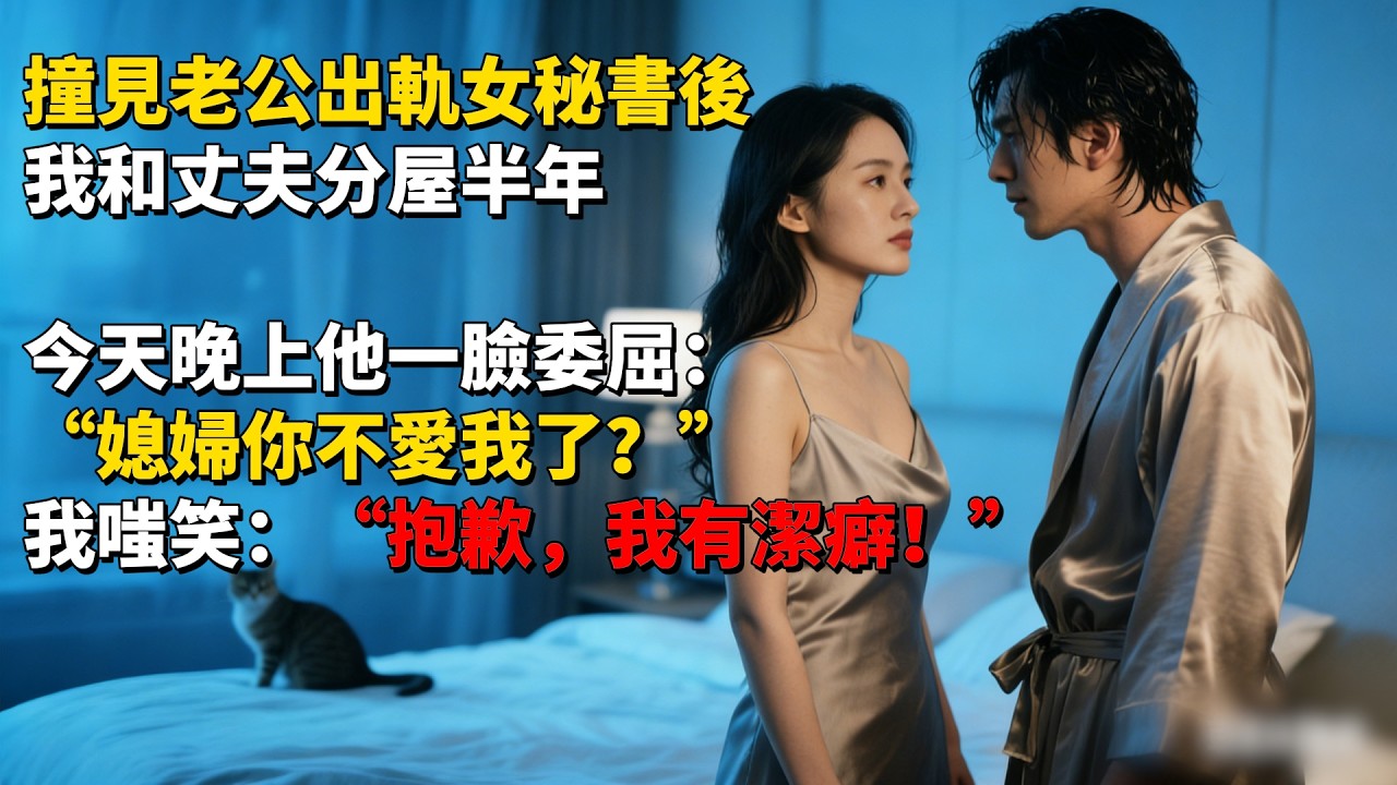 撞見老公出軌女秘書後，我和丈夫分屋半年，今天晚上他一臉委屈：“媳婦你不愛我了？”我嗤笑：“抱歉，我有潔癖！”#為人處世 #生活經驗 #情感故事 #故事 #小說 #戀愛 #情感 #婚姻