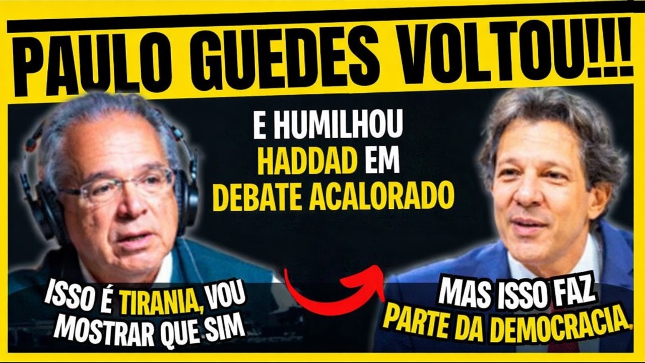 PAULO GUEDES INTERROMPE E CORRIGE TALLIS AO VIVO