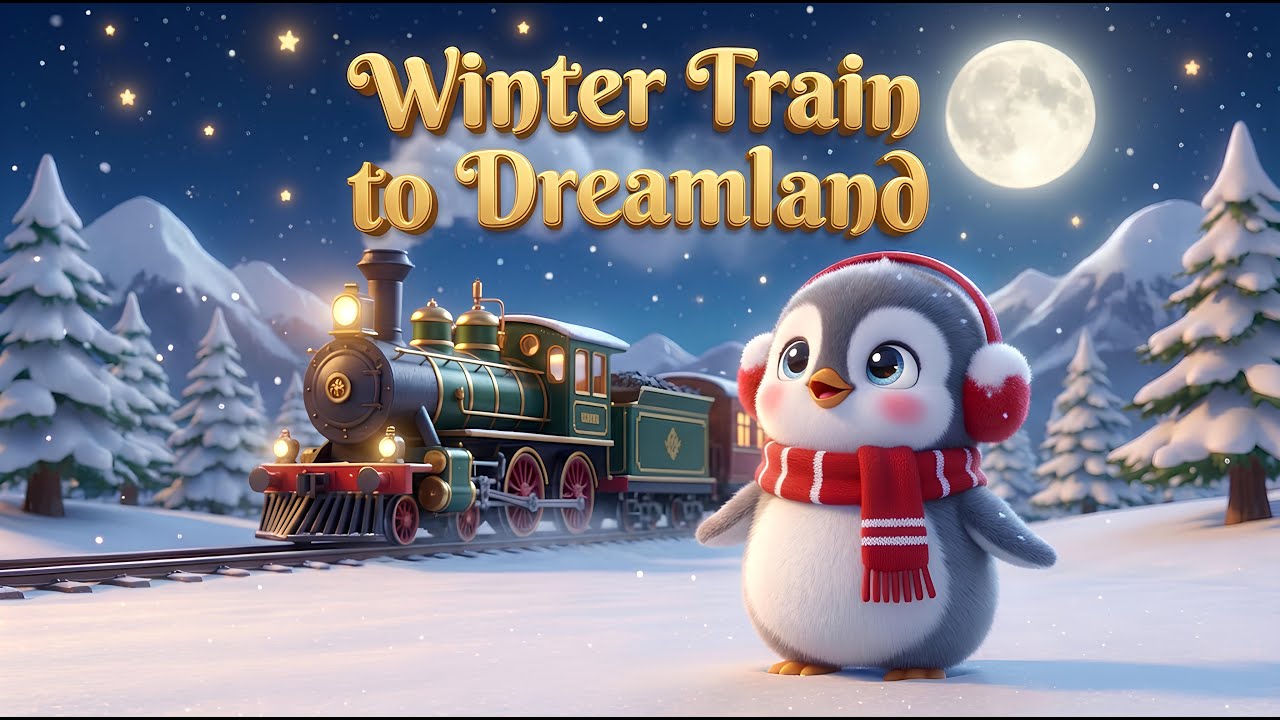 Winter Train to Dreamland – A Gentle Night Journey of Warm Lights, Soft Snow, and Safe Sleep
