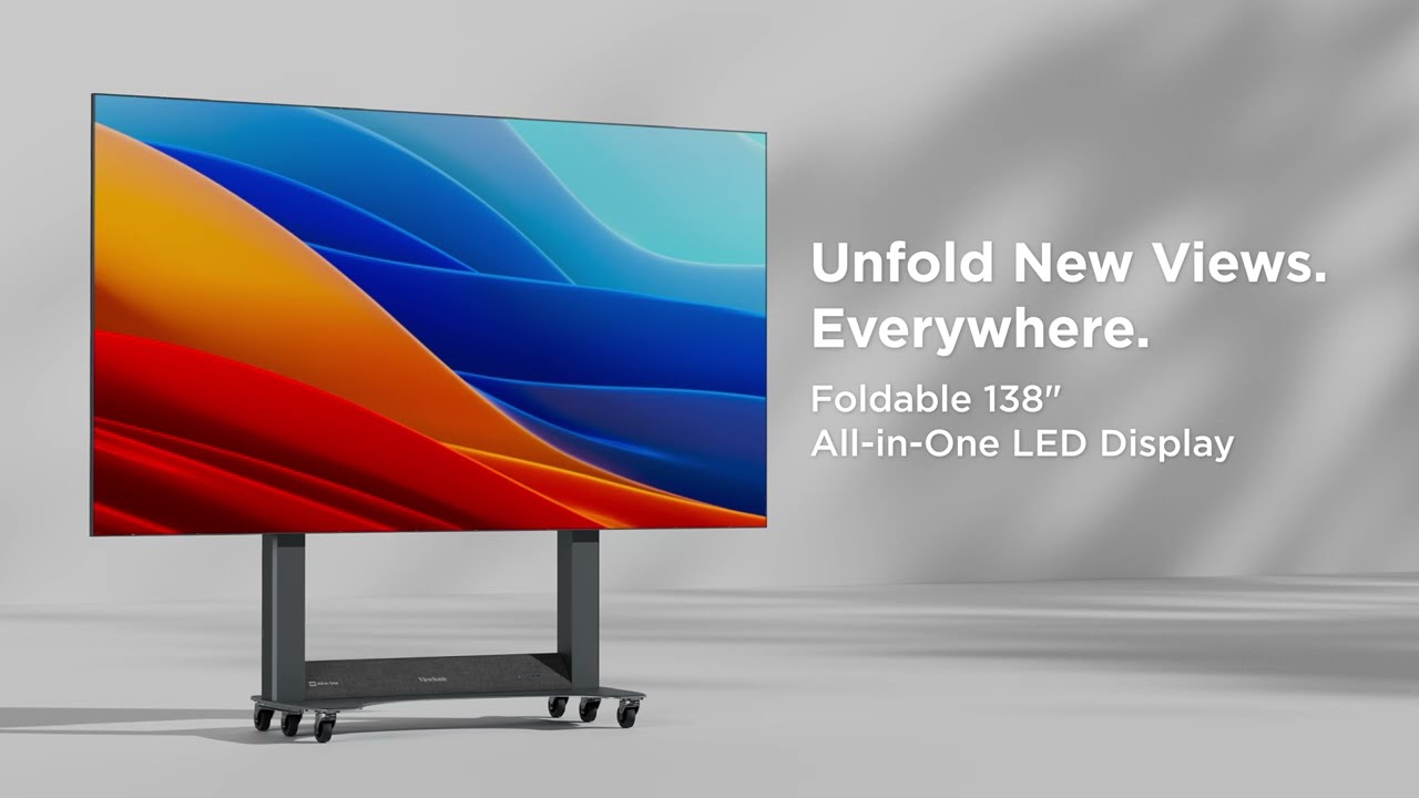Unfold New Views. Everywhere. &ndash; ViewSonic LDS138-151 Foldable All-in-One LED Displays