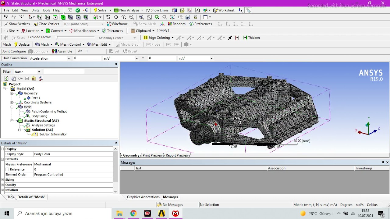 simple bicycle pedal analysis #workbench #solidworks #analysis