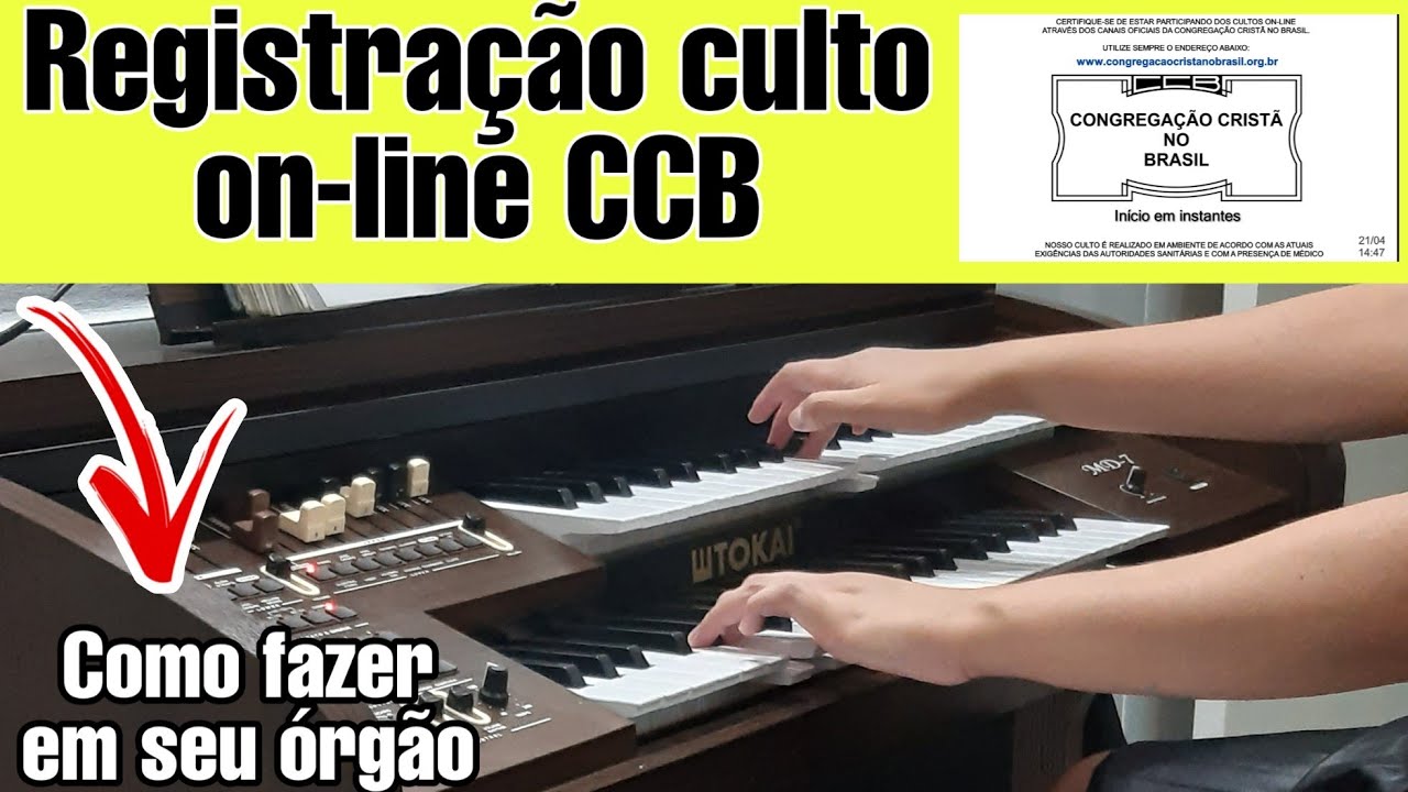 Registração órgão Tokai MD-7 MD-10 e MD-20 Igual do culto on-line CCB