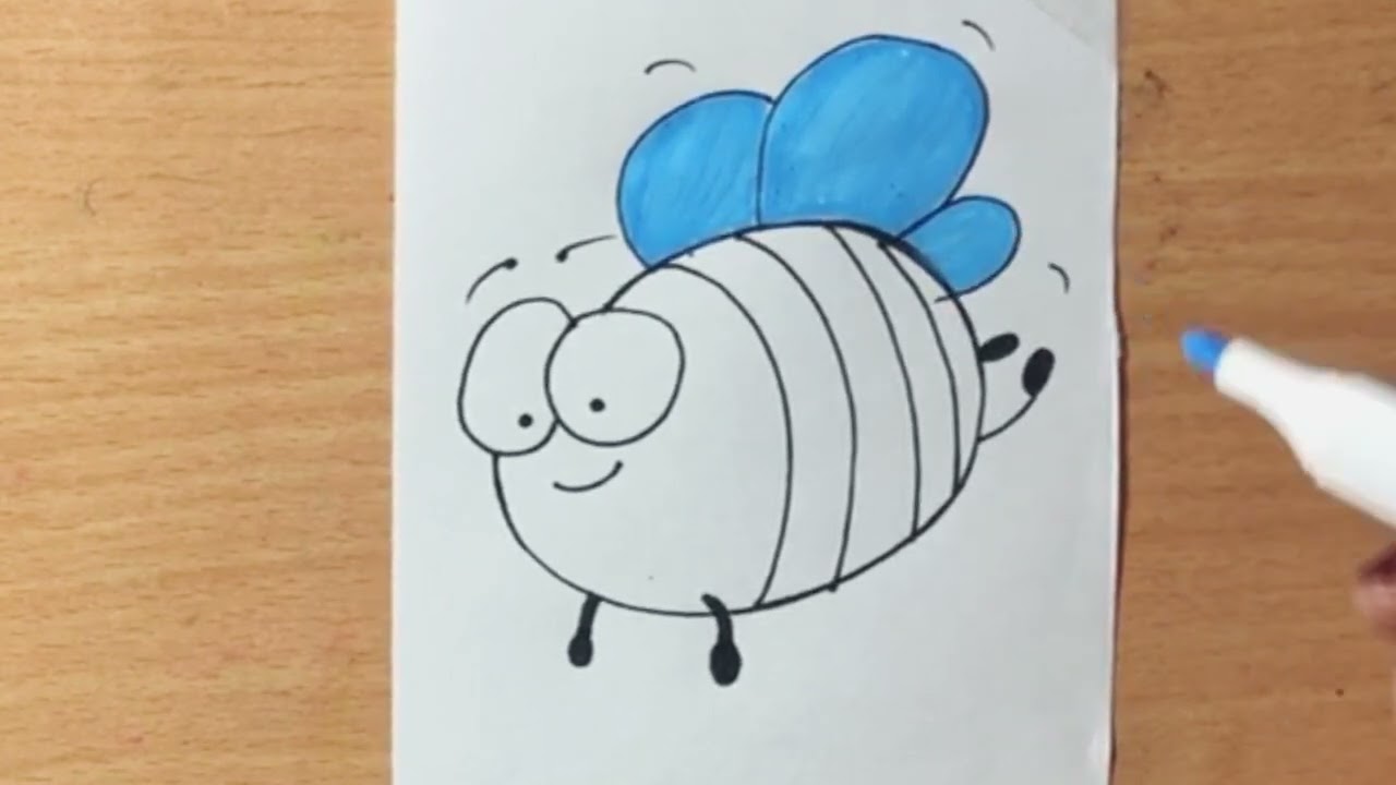 How to draw cute bee 🐝 || Easy drawing ✍️ 