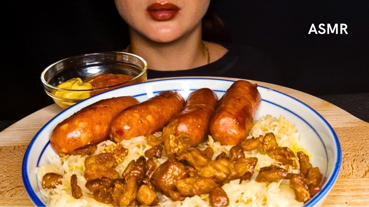 ASMR Sauerkraut | Sausage | no talking