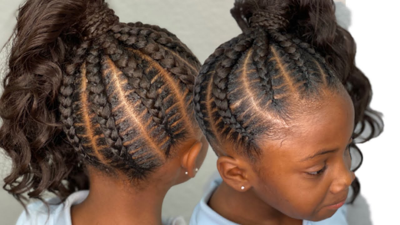 Kids Feed In Ponytail w: Loose Hair