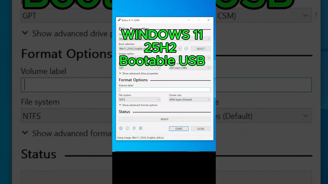 Create Windows 11 Bootable USB (Rufus Guide) #seo #computer