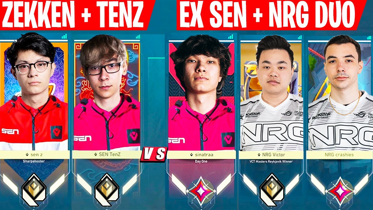 SEN DUO vs EX SEN + NRG DUO! SEN TenZ & SEN Zekken Vs Sinatraa, NRG Victor & NRG Crashies | VALORANT
