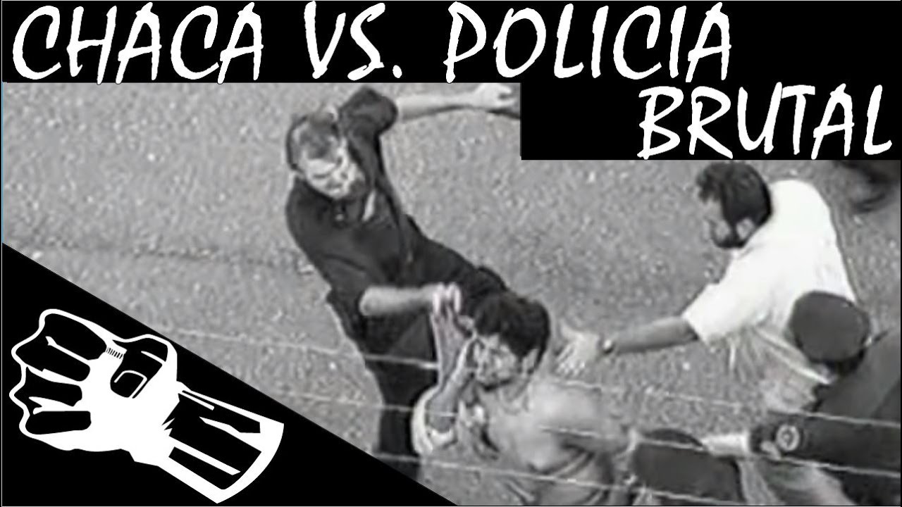 VIOLENCIA EN EL FUTBOL - incidentes chacarita con la policia cancha san lorenzo
