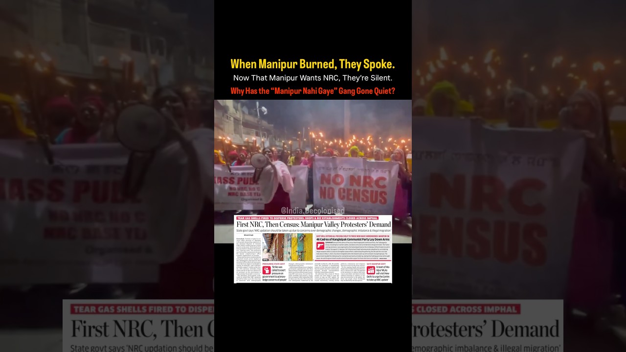 Manipur is seeing rampant protests demanding NRC.