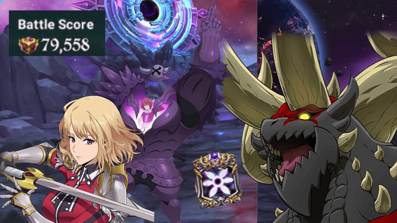 Gowther and Cha team| Guild boss Hell push week|79k points| Seven Deadly Sins: Grand Cross