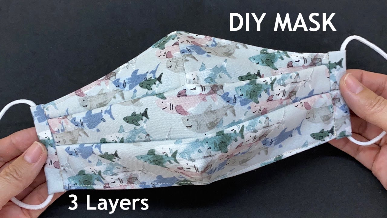 New Style 3 Layers Mask! Diy Breathable 3D Face Mask No Fog On Glasses Easy Pattern Sewing Tutorial