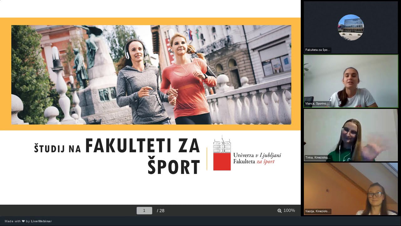 Univerza v Ljubljani, Fakulteta za šport se predstavi