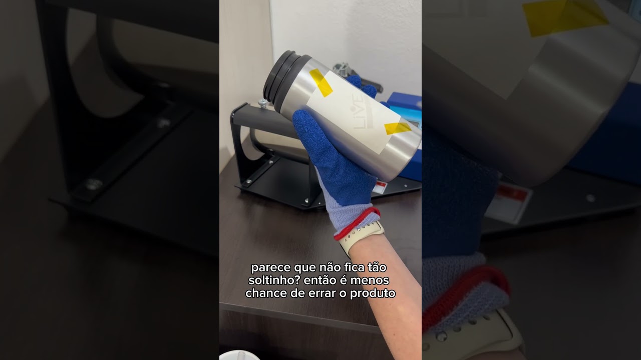 Como fazer o squeeze bico sublim&aacute;tico na prensa de canecas!