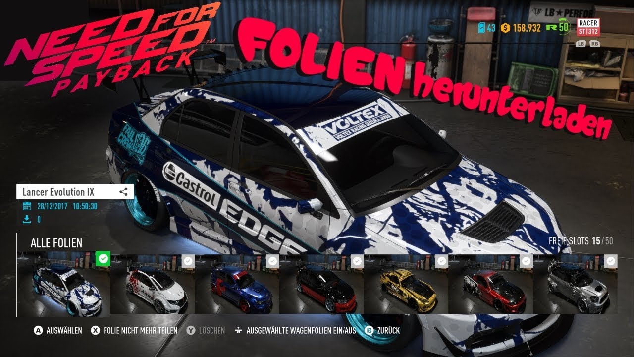 So k&ouml;nnt ihr meine FOLIEN downloaden | NEED FOR SPEED PAYBACK
