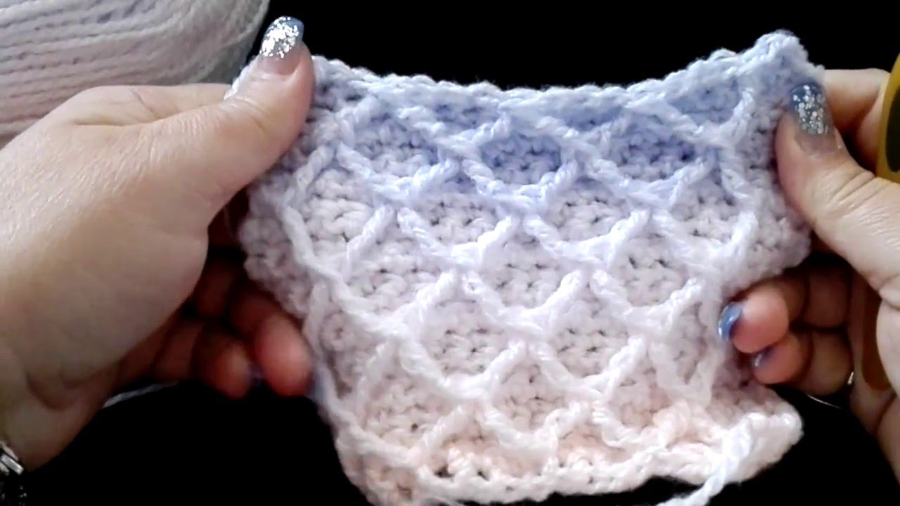 Diamantsteek  haken Deel 1 - crochet Diamant stitch part 1