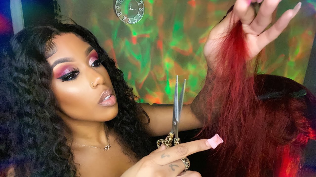 ASMR| Nosey Hairstylist Brushes & Cuts Your Hair (Roleplay)