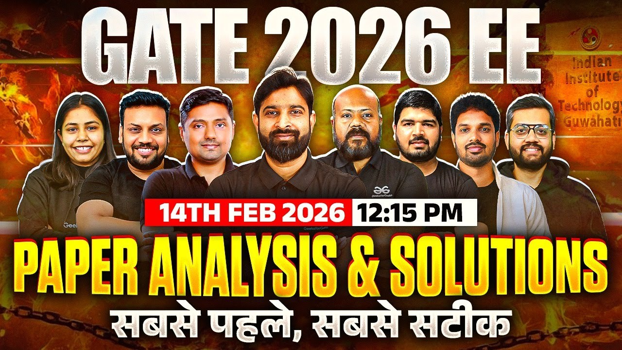 GATE 2026 EE | Exam Analysis & Detailed Solutions | Electrical Engineering | 14 Feb 2026