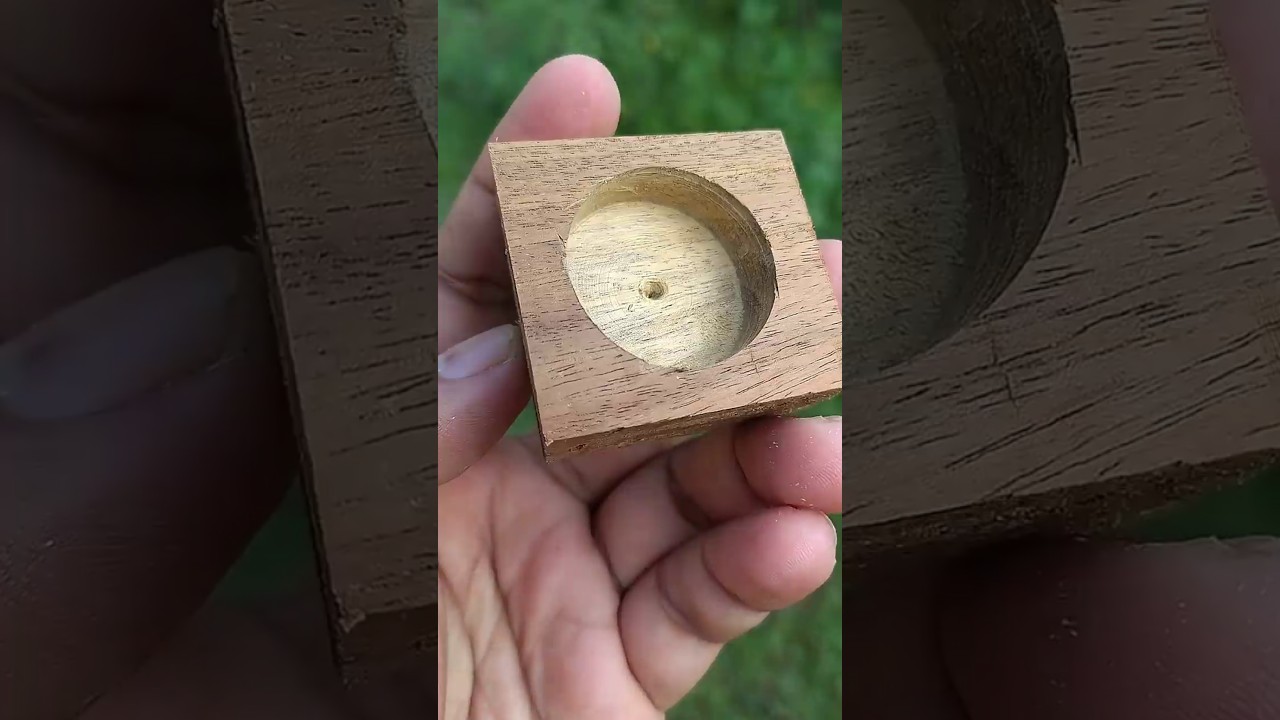 Using Mengshen Forstner Drill Bit First time 😅 #drill #woodworking #woodscraft #drillbits