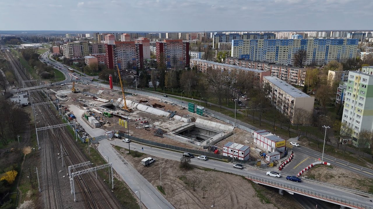 ŁÓDŹ Z LOTU PTAKA 🦅 Komora startowa tunelu KDP na Retkini - finał prac budowlanych