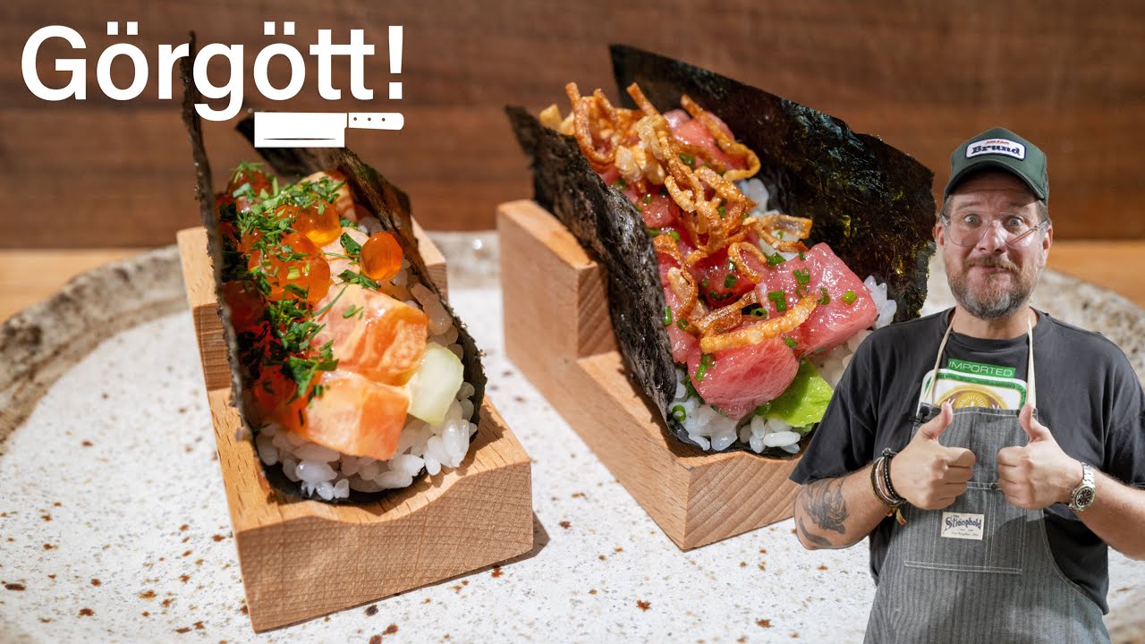 Master the Art of Temaki Handrolls with Tuna Belly and Spicy Salmon