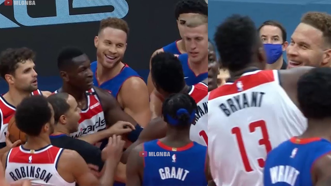 Blake Griffin laughed as Thomas Bryant tried to fight him after being thrown to the ground