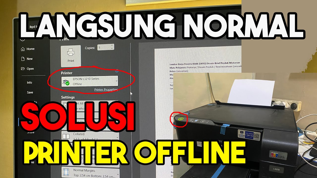JANGAN PANIK! Printer Offline Langsung Normal Lagi, Ikuti Cara Ini!