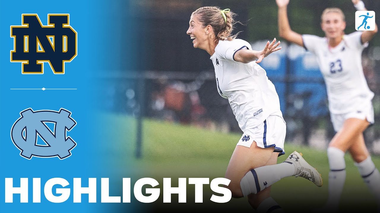 Notre Dame vs North Carolina | NCAA College Women's Soccer | Highlights - September 24, 2025