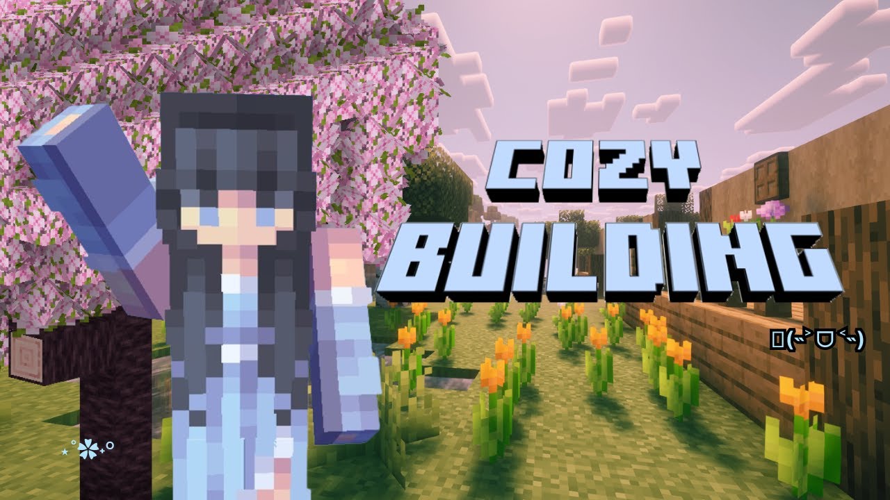 click for cozy building! ⋆. 𐙚 ˚ | minecraft longplay w/o commentary! + ambience