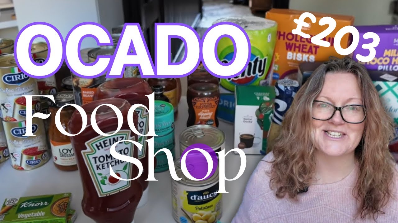 Покупка продуктов в Ocado на 200 фунтов стерлингов для семьи из 5 человек | Ежемесячные запасы