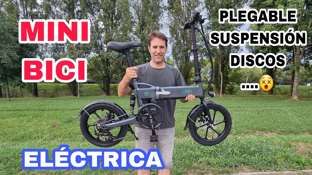 Mini BICICLETA ELÉCTRICA 😍 Lo tiene todo👍🏼 Plegable, marchas, suspensión, etc💃
