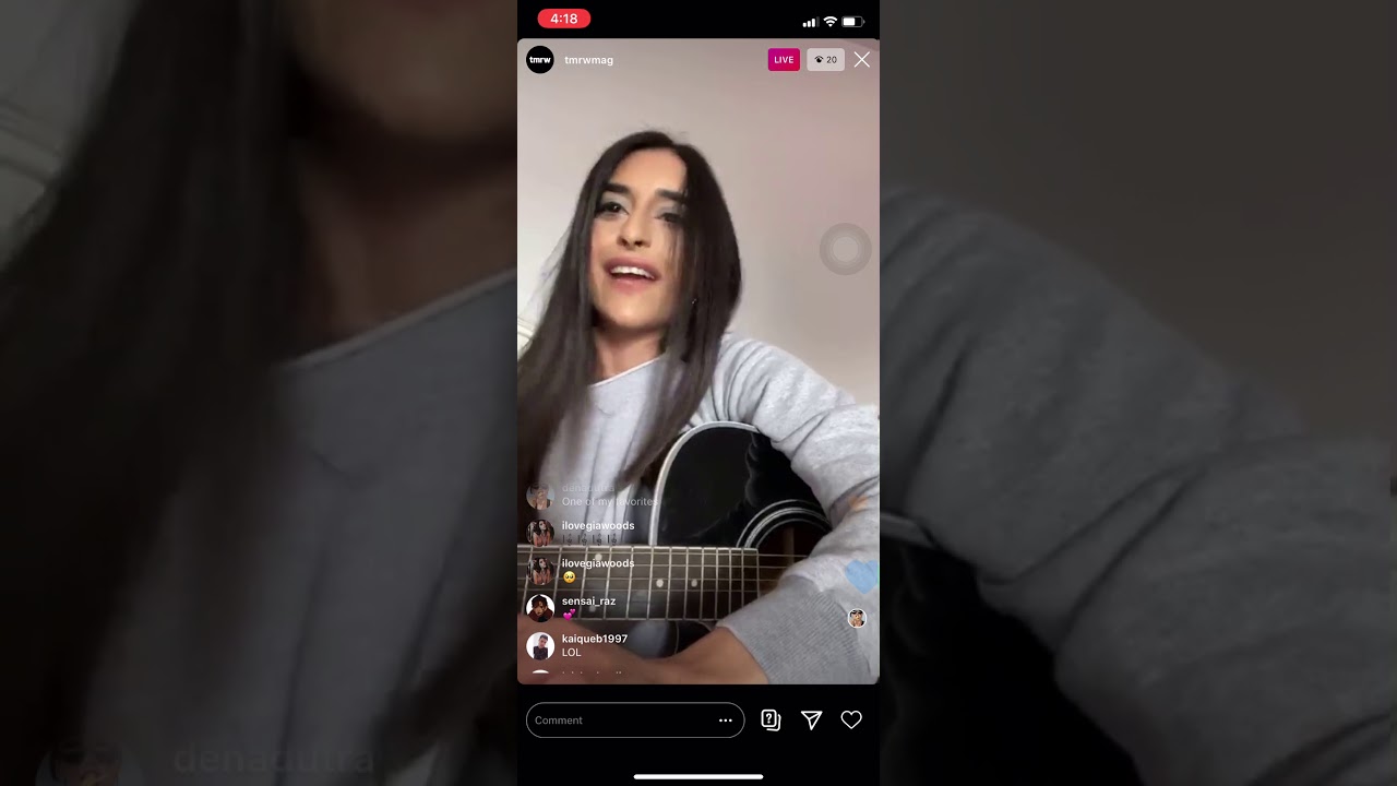 TMRWMAG hosts Gia Woods on 24MAR2020 who sings &ldquo;Heart Won&rsquo;t Forget&rdquo;