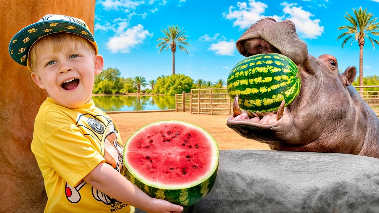 Diana and Roma’s  Family  Zoo Adventures! 🦁 Feeding Animals at Emirates Park Zoo Day Out!