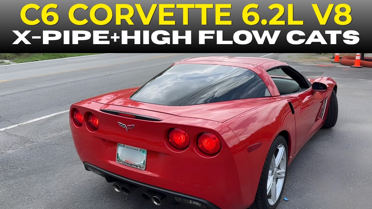 Chevy Corvette 2008 6.2L V8 с X-pipe и спортивными катализаторами!