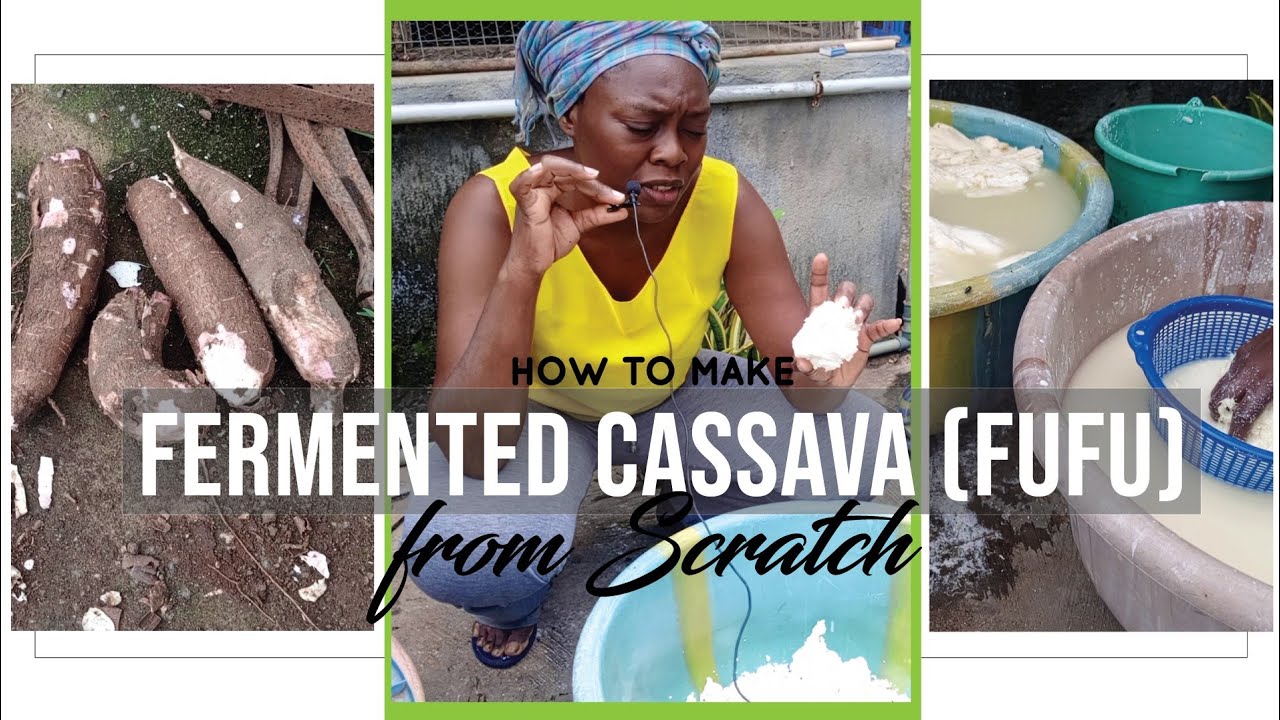 How to make FERMENTED CASSAVA FUFU from scratch. DIY| No additives|Homegrown Produce| Urban Farming