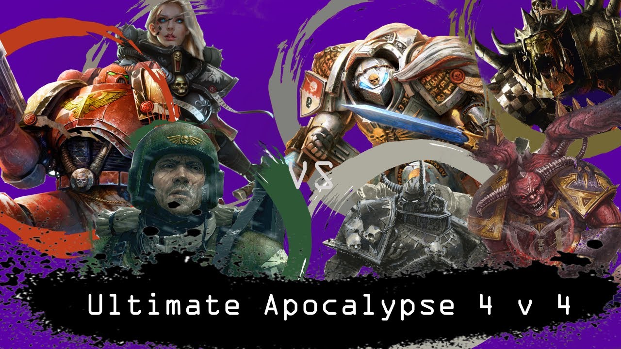 Dawn of War Ultimate Apocalypse: 4 vs 4 Chaos, Demon Hunters, Orks vs Space Marines, IG, Sisters