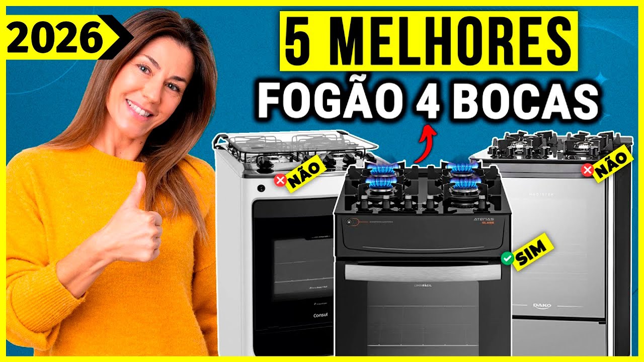 Os 5 Melhores Fog&atilde;o 4 Bocas/ Fog&atilde;o De 4 Bocas Em 2026!