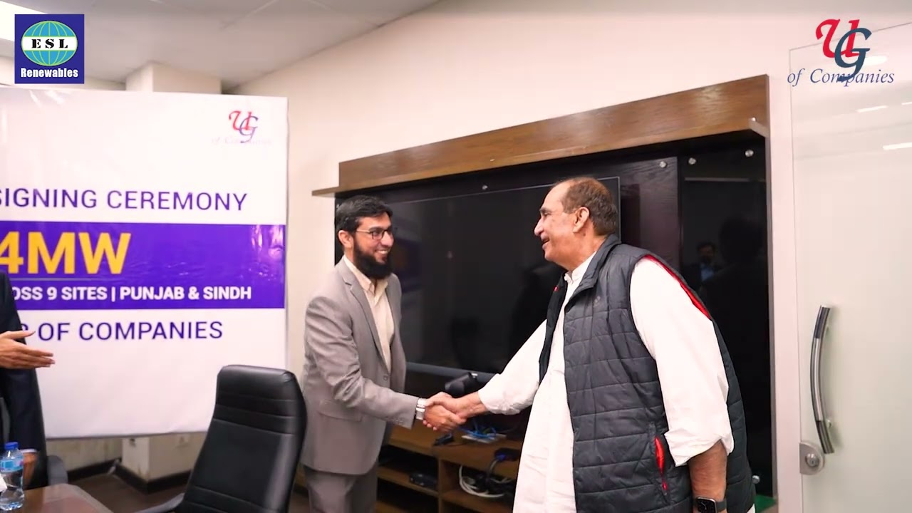 Umer Group of Companies and ESL Renewables (Pvt.) Limited signed a landmark 14MW+ solar power MOU