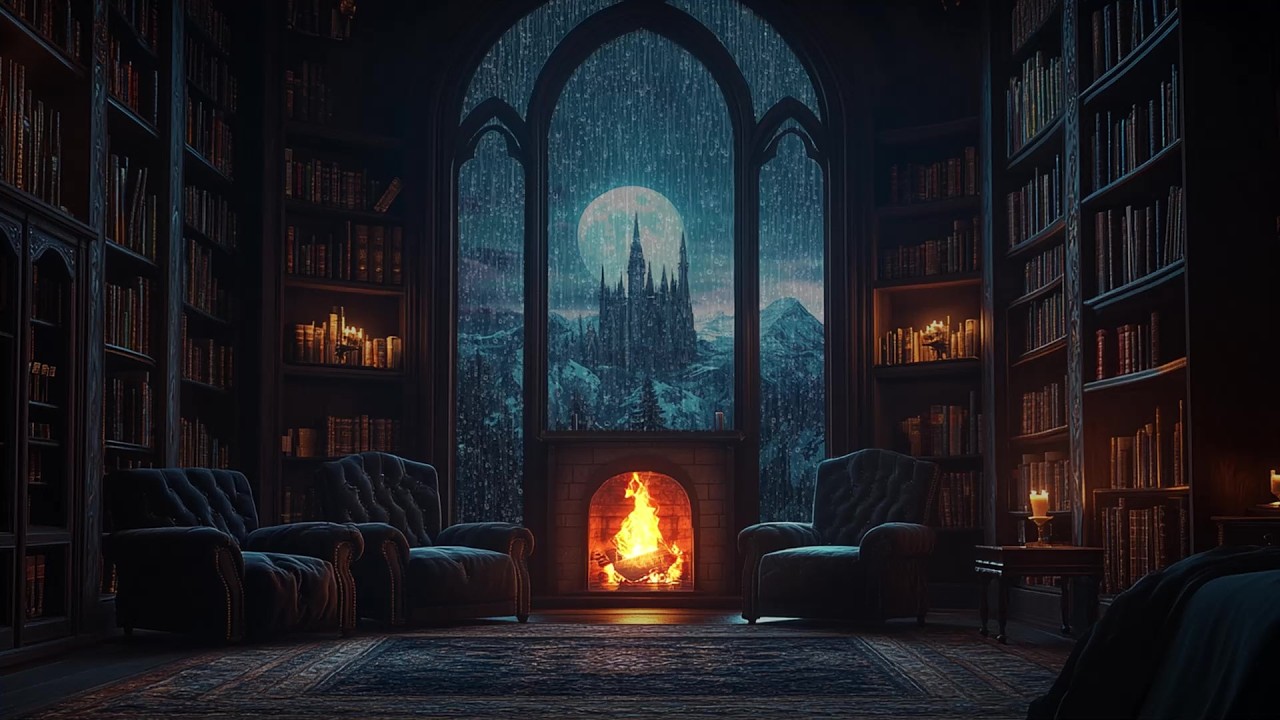 🌙 Soft Rain Tapping on Cozy Bedroom Window Glass | Warm Indoor Lighting | Study & Relax