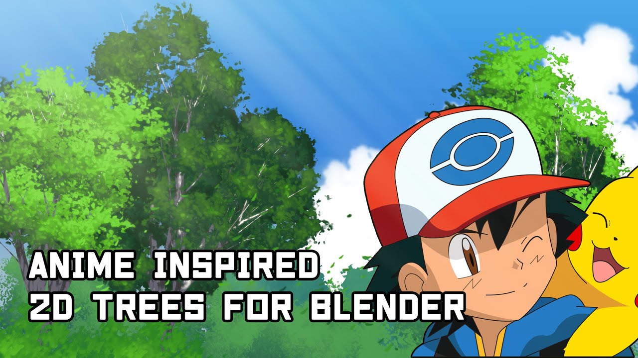 Tutorial: Anime inspired 2D trees for Blender