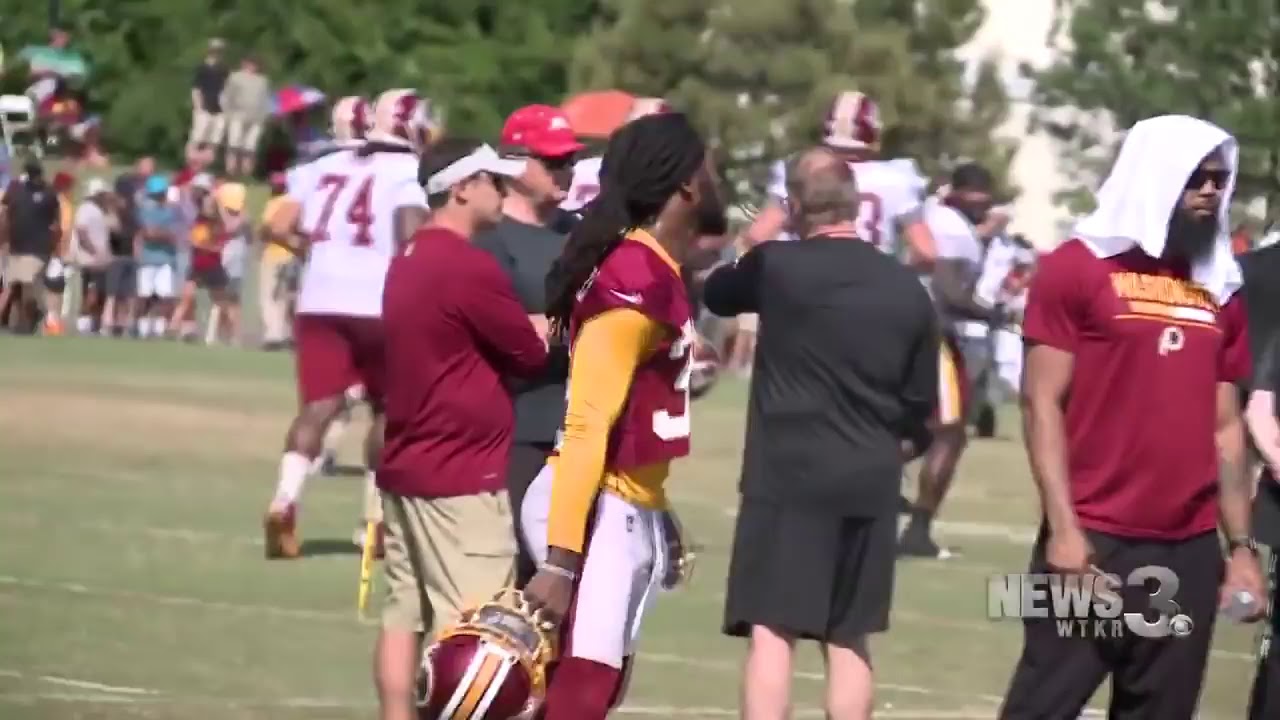 DJ Swearinger makes Terrelle Pryor Flinch at Redskins Camp