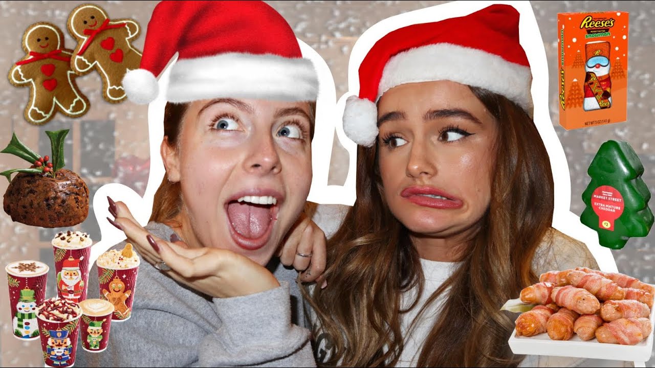 We ONLY ate CHRISTMAS foods for 24 HOURS | Syd and Ell