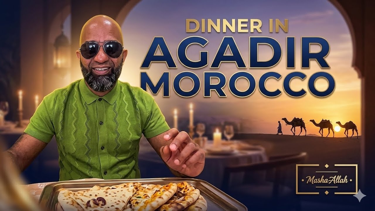 AGADIR BAY MOROCCO DINNER WITH WIFE AT MISTER COOK