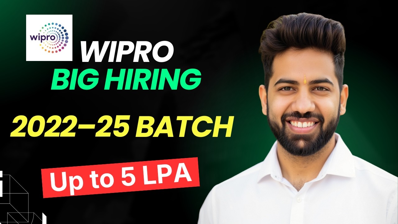 Wipro Biggest Entry-Level Hiring | Salary Up to 5 LPA | 2022–2025 Batch | Off-Campus