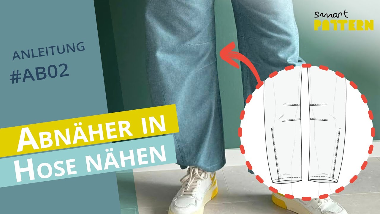 Abn&auml;her in eine Hose n&auml;hen | DIY  Anleitung #AB02