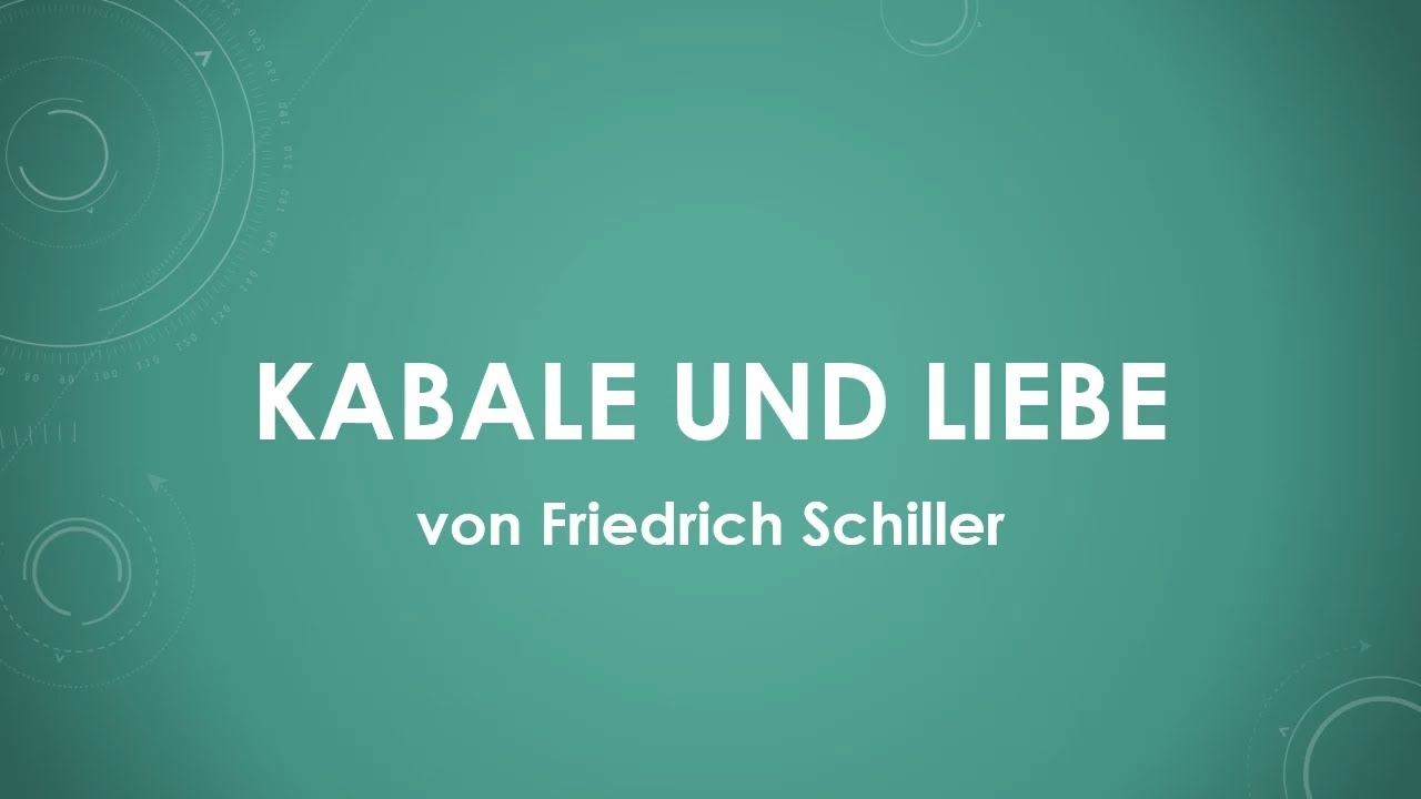 Friedrich Schiller - Kabale und Liebe einfach und kurz erklärt