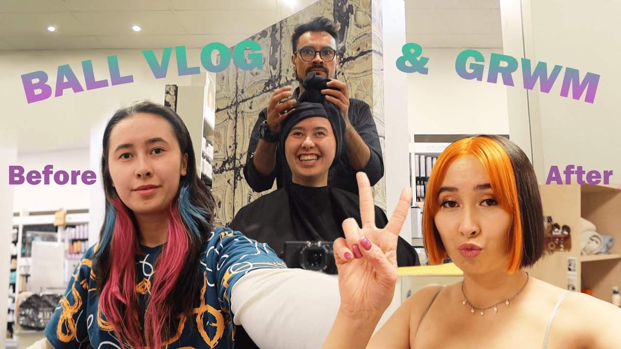 KJ hall ball vlog w/ MAJOR hair transformation grwm!!