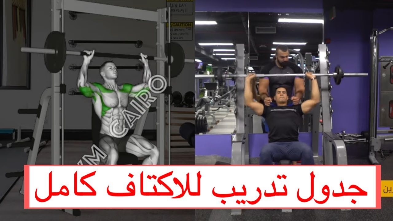 أفضل 7 تمارين لعضلات الأكتاف والترابيس جيم كايرو جدول تمارين الكتف